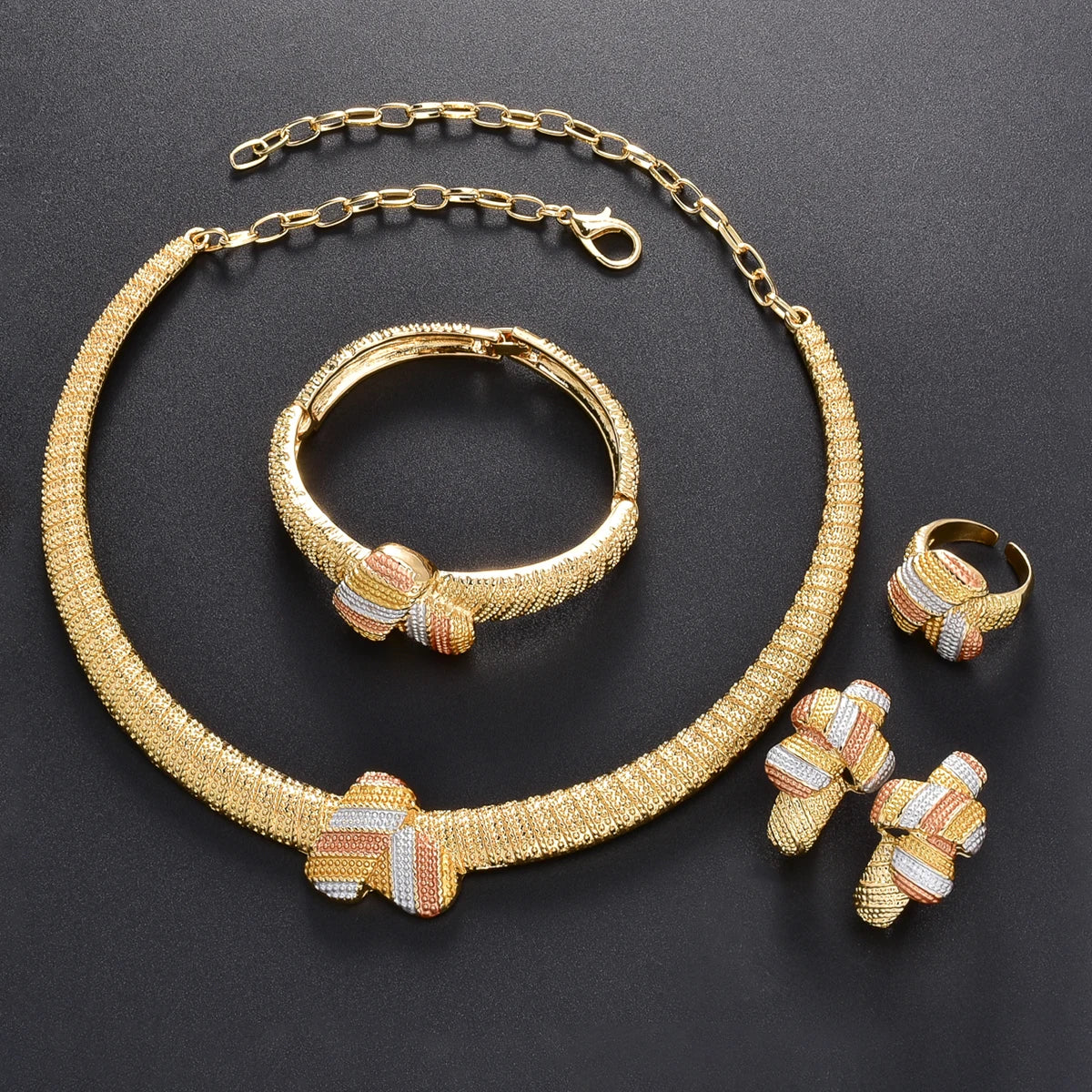 4pcs ensemble de bijoux pour femmes style Moyen - Orient