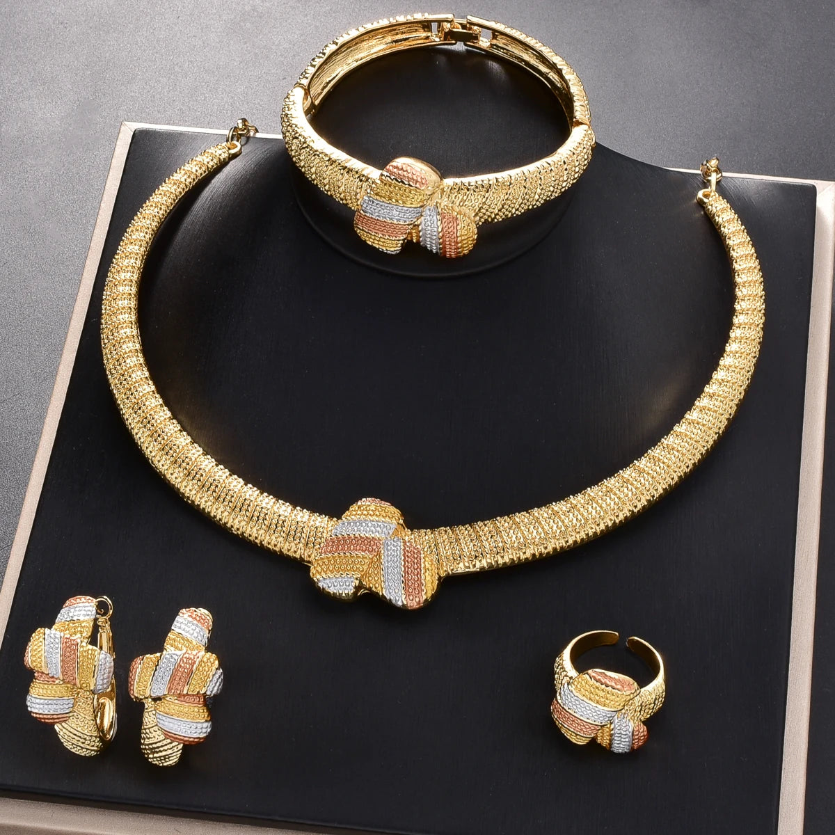 4pcs ensemble de bijoux pour femmes style Moyen - Orient