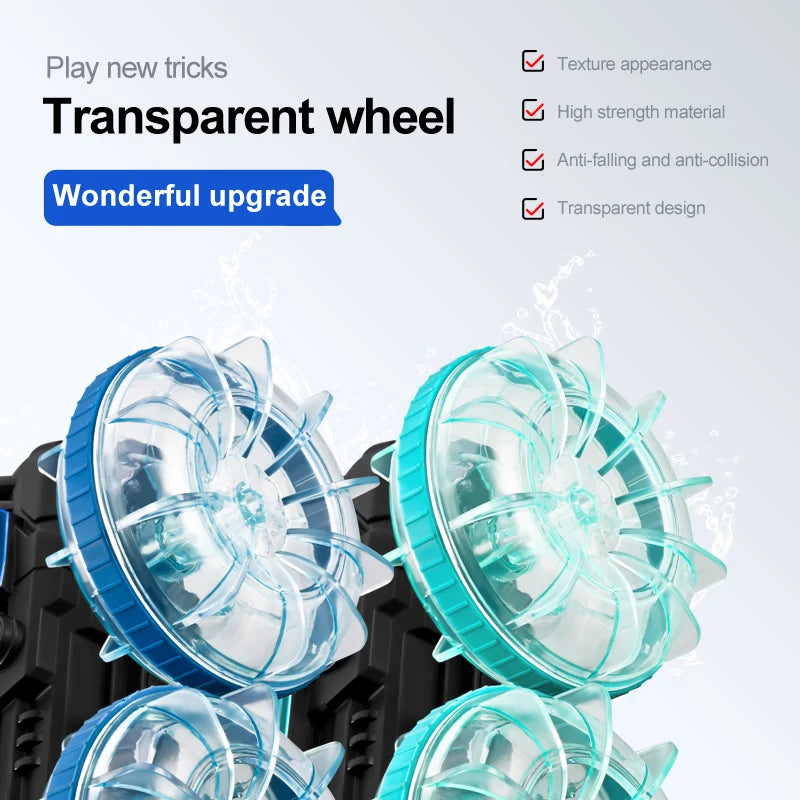 Voiture cascadeuse amphibie à LED pour enfants