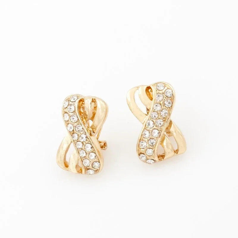 Ensemble de bijoux plaqués or 18 carats de mariée pour femmes