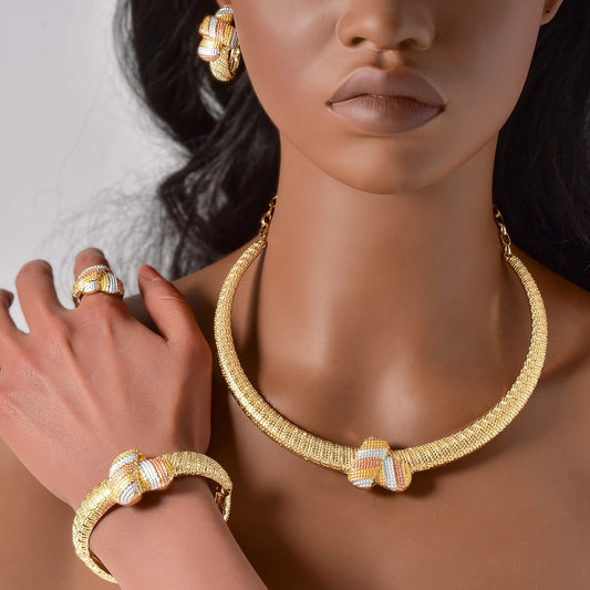 4pcs ensemble de bijoux pour femmes style Moyen - Orient