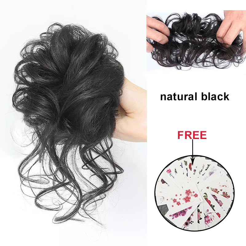 Bundles de cheveux humains chignon désordonné