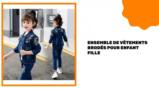 Ensemble de V&ecirc;tements Brod&eacute;s pour Enfant Fille by@Outfy